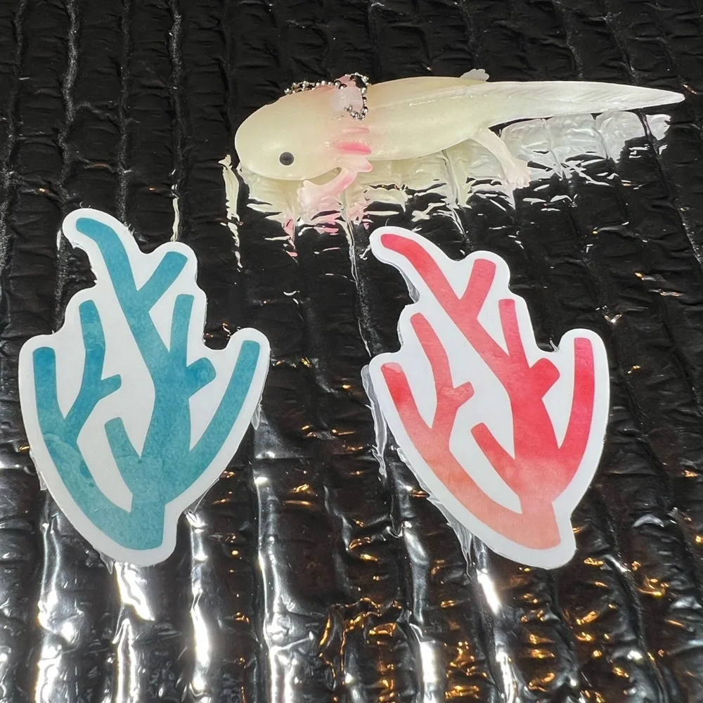 DECOR Plants Axolotl Crazy Trending WaterProof Decor Accent Stickers